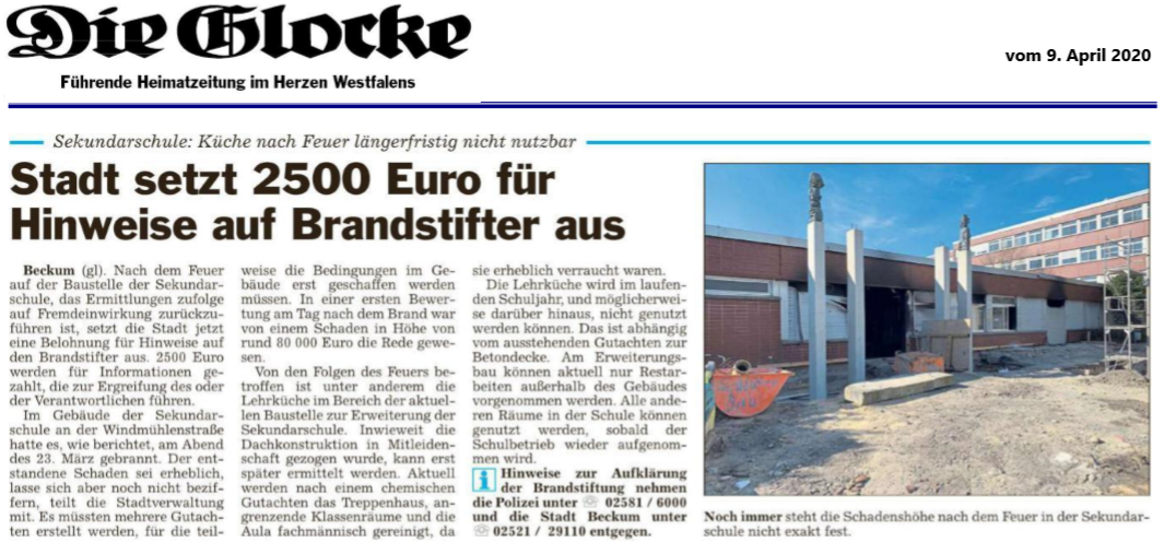 Hinweise auf Brandstifter